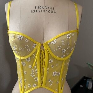 Savage X Fenty Yellow Floral Corset